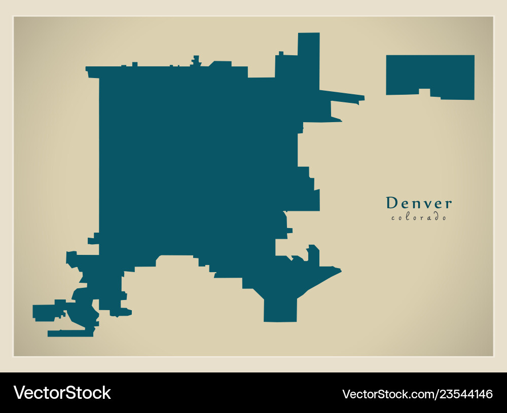 Modern city map - denver colorado of the usa Modern city map - denver colorado of the usa vector image