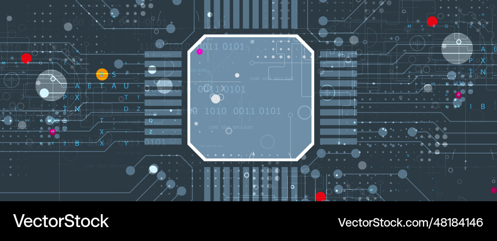 Quantum processing deep learning artificial Quantum processing deep learning artificial vector image
