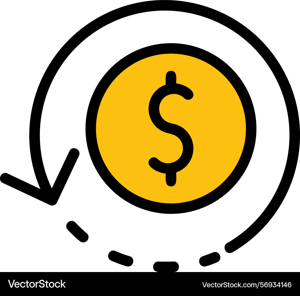 Repeat purchase rate line filled style icon design Vector Image