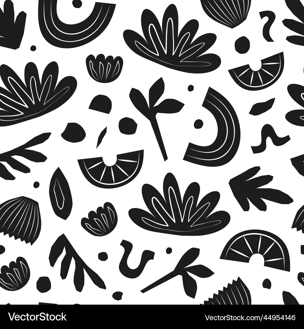 Seamless pattern with jungle leaves abstract Seamless pattern with jungle leaves abstract vector image