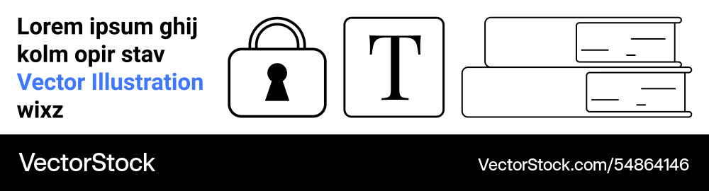 Security and knowledge representation with lock vector image