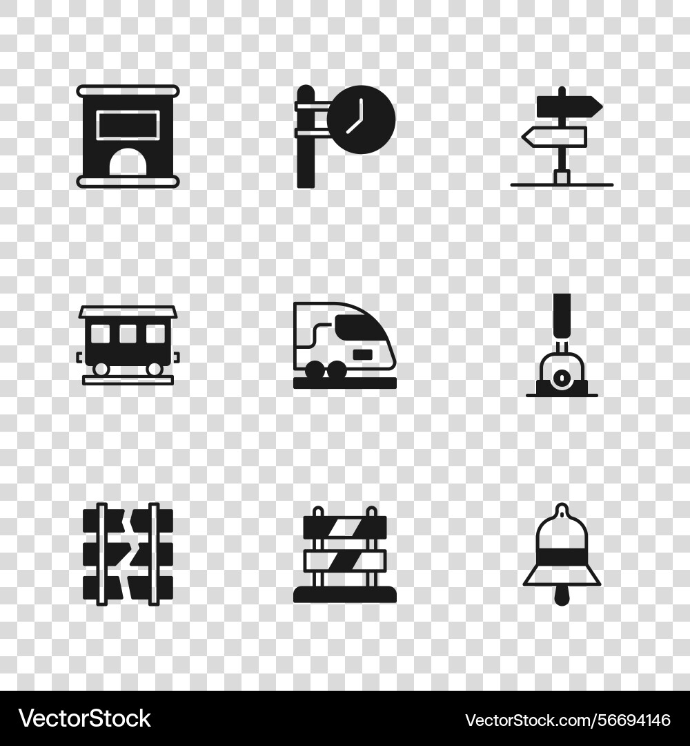 Set end of railway tracks arrow for switching Set end of railway tracks arrow for switching Vector Image