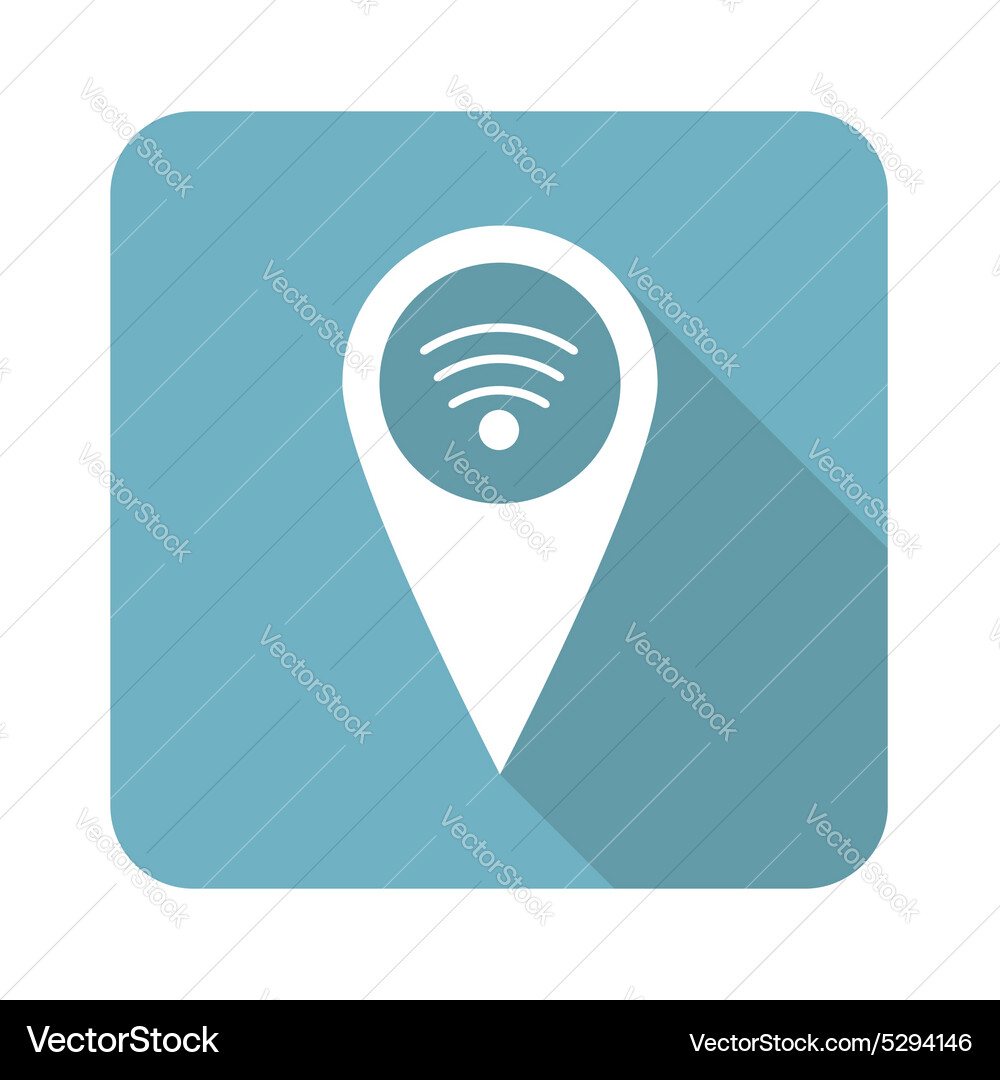 Square wi-fi pointer icon vector image