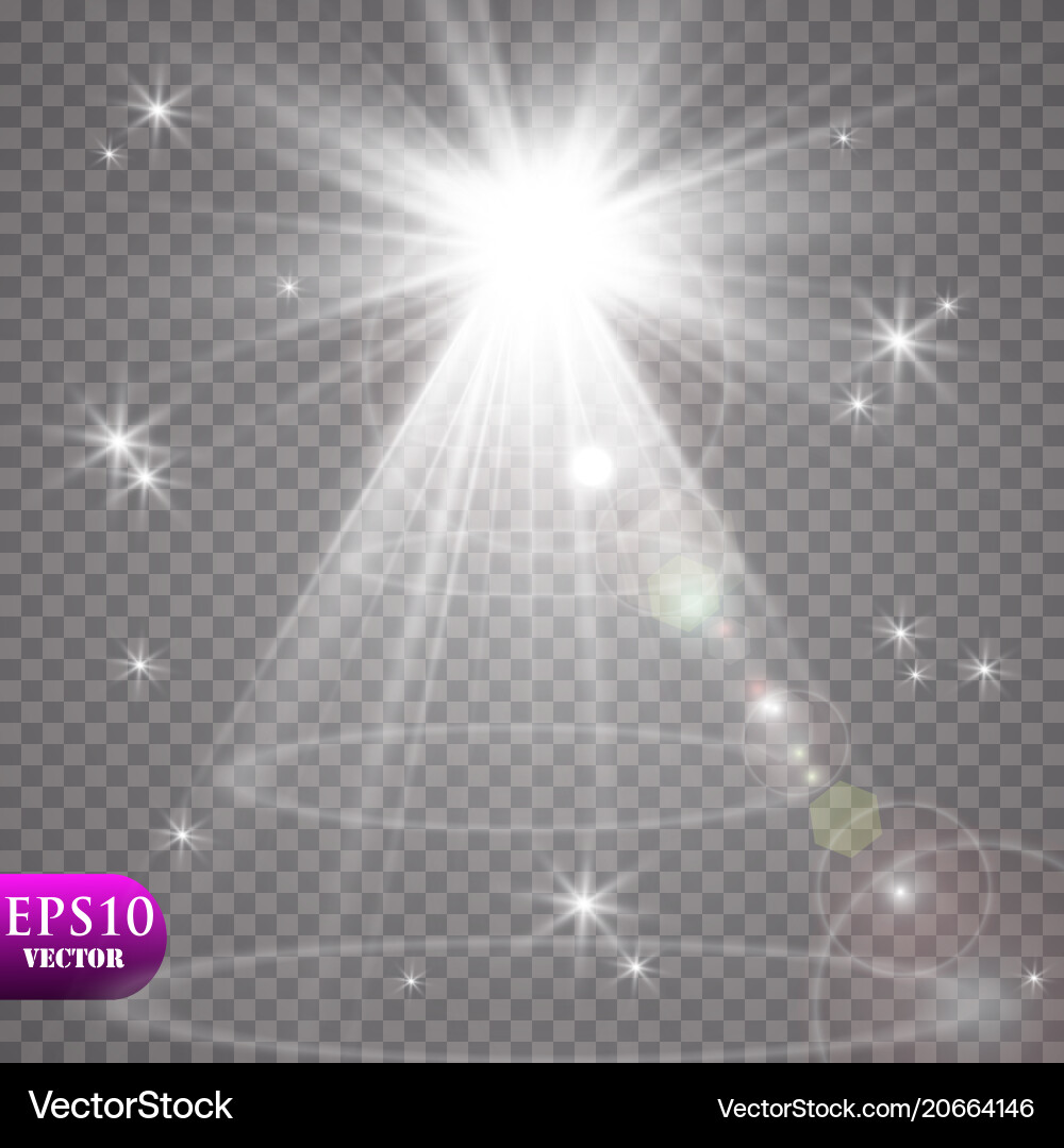 Transparentes Sonnenlicht Speziallinsen-Flack Transparentes Sonnenlicht Speziallinsen-Flack vektorbild