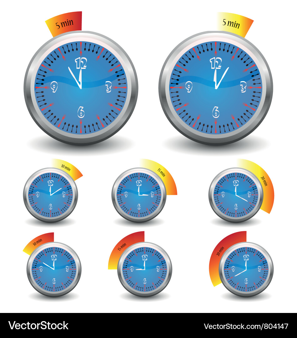 Digital Clock - Time Remaining Vector Image