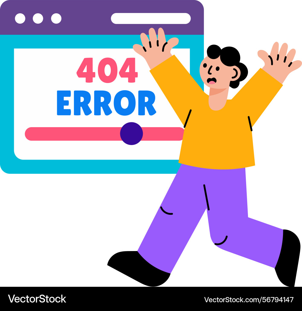 Flat style showing a broken layout si vector image