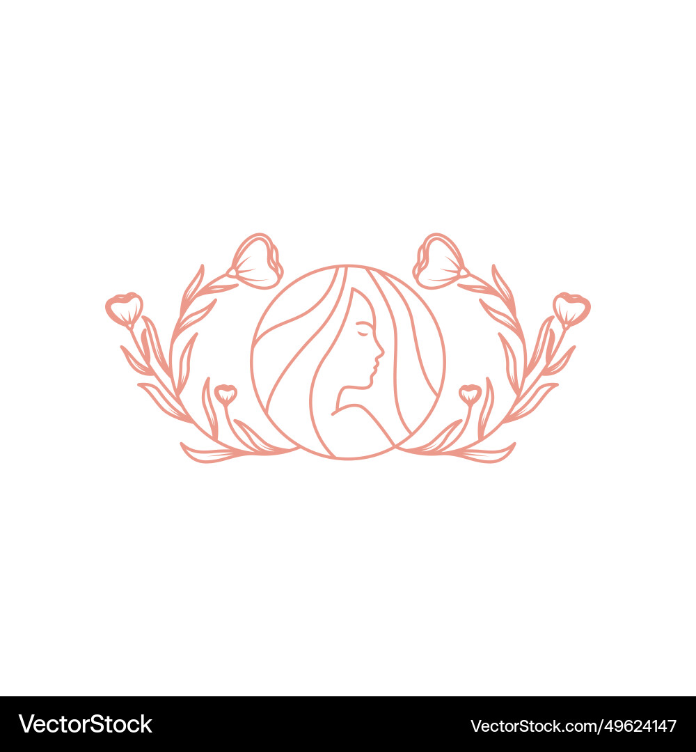 Haarpflege Blume Frauen Logo Design Bild Haarpflege Blume Frauen Logo Design Bild vektorbild