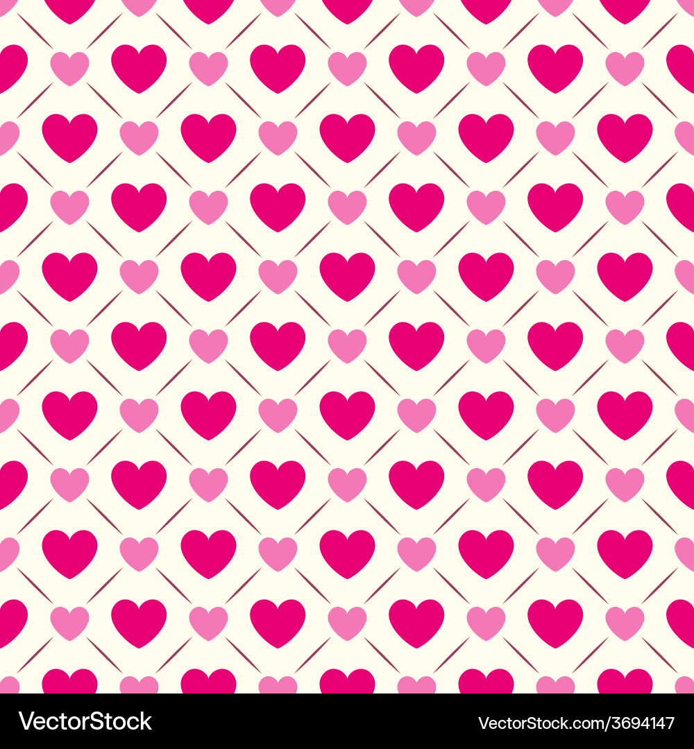 Heart shape seamless pattern pink – Royalty-Free Vector | VectorStock