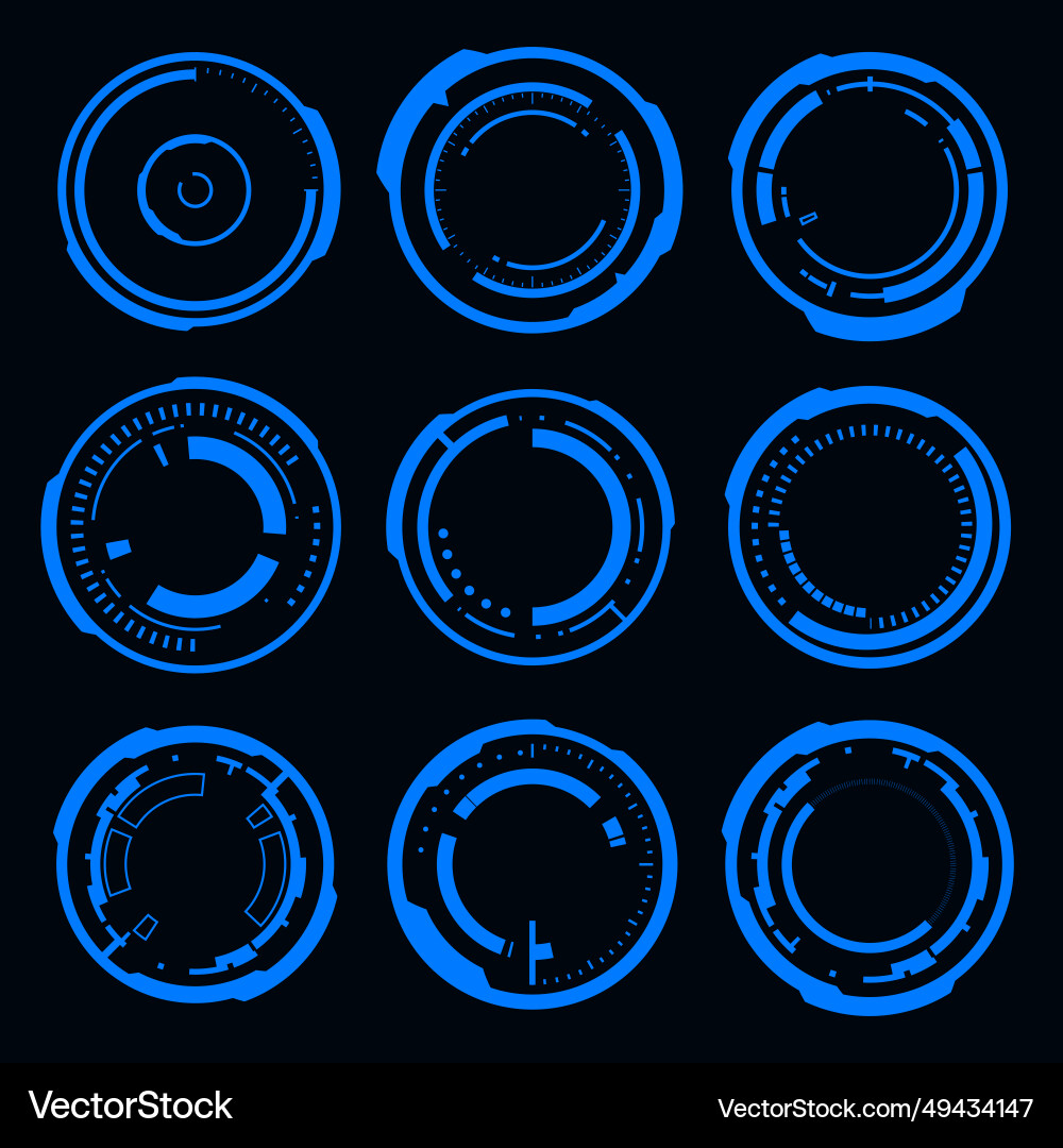 Interface frame hud cyberpunk design element Interface frame hud cyberpunk design element vector image
