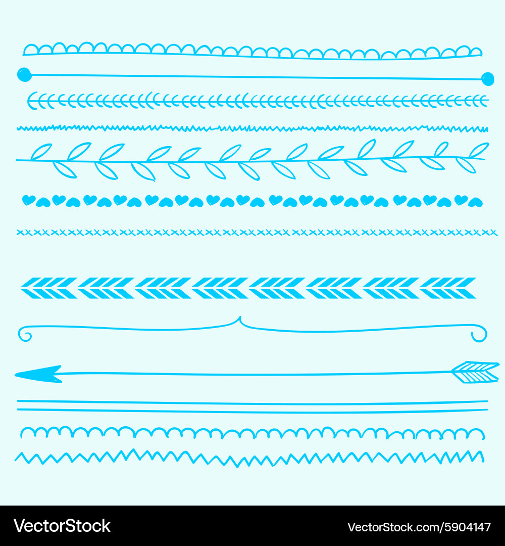 Line Border Set Royalty Free Vector Image - VectorStock