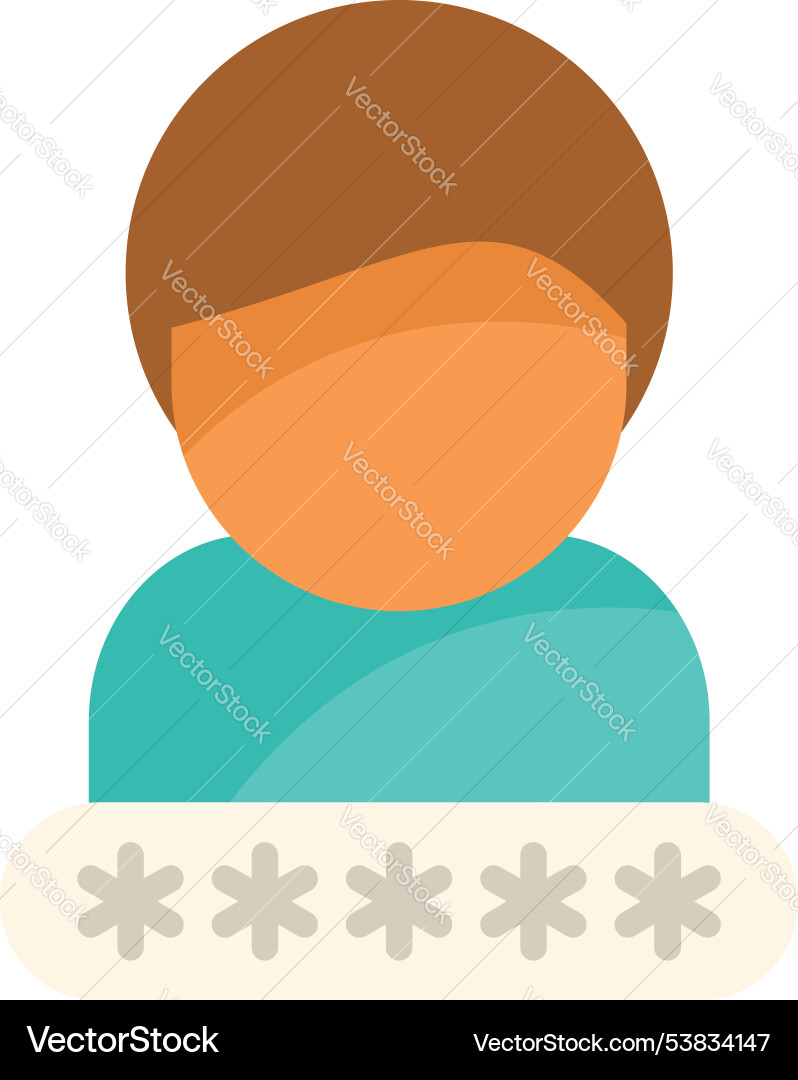 Person protecting their password with encryption vector image