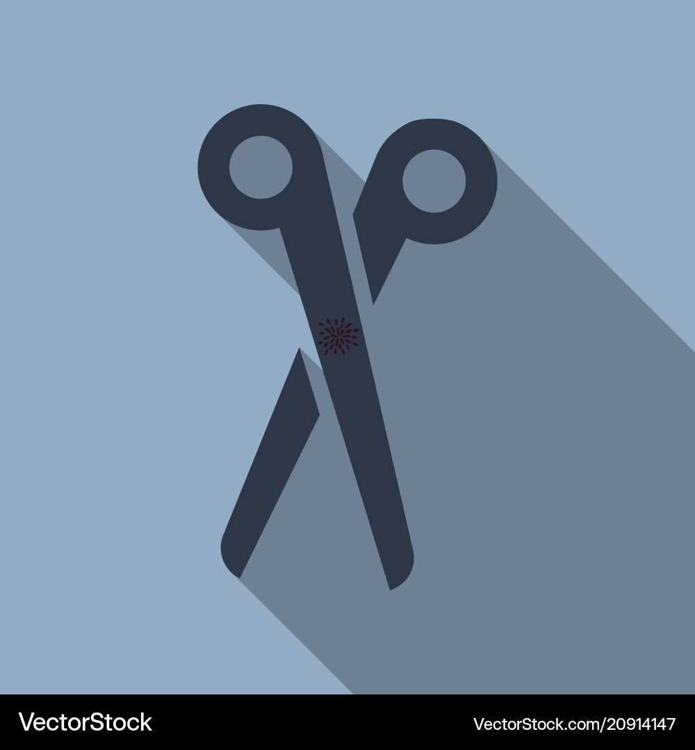 Scissors closed on background flat design Scissors closed on background flat design Vector Image