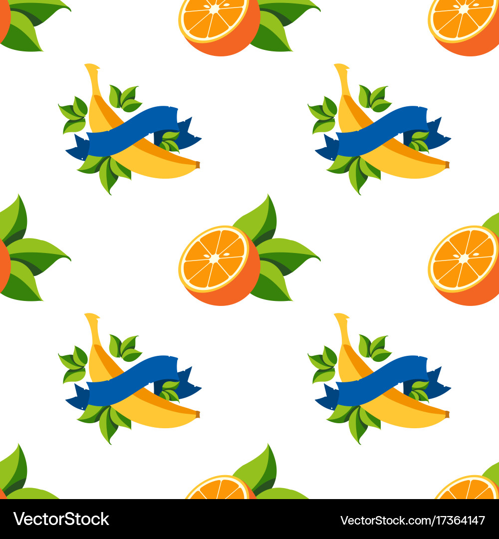 Seamless pattern with the image of bananas vector image