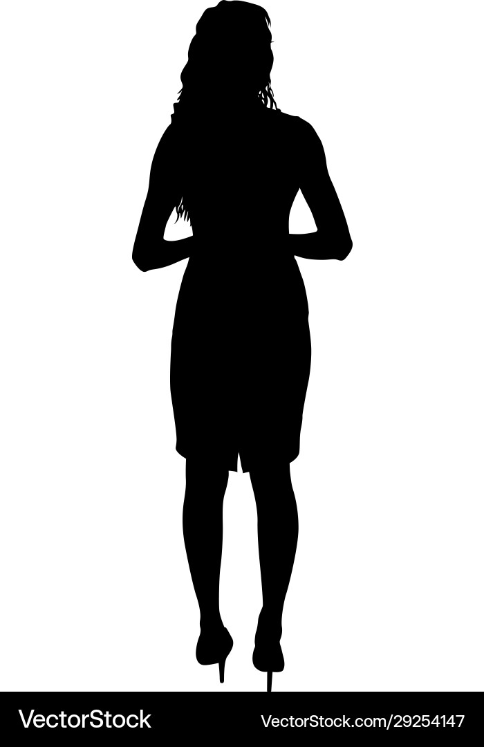Silhouette a walking girl on white background Silhouette a walking girl on white background vector image
