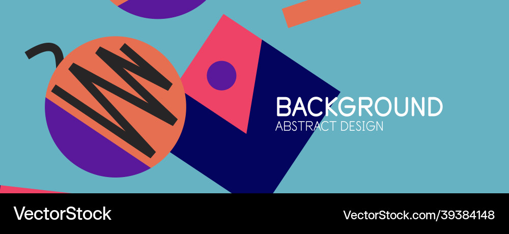 Abstract background blocks lines triangles vector image