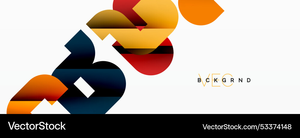 Abstract background colorful geometric curve Vector Image