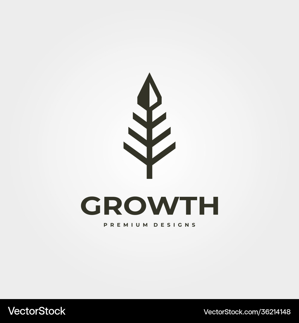 Arrow up tree logo business symbol design Arrow up tree logo business symbol design vector image
