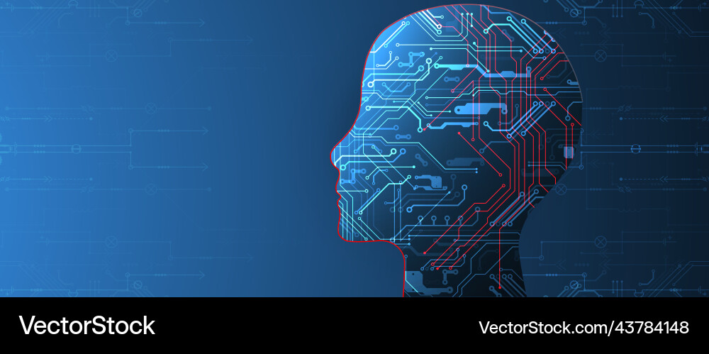 Artificial intelligence ai and big data concept Artificial intelligence ai and big data concept vector image