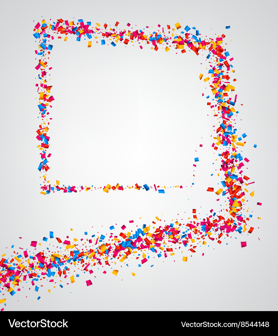 Background with color confetti Vector Image