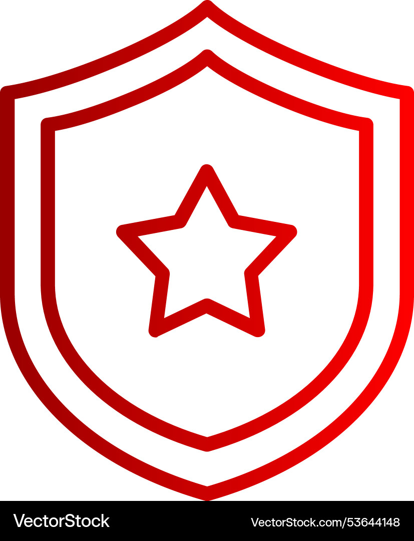 Badge line gradient icon Vector Image