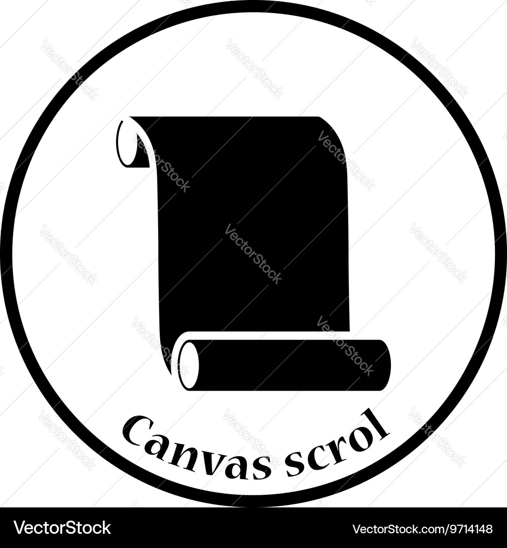 Canvas scroll icon vector image