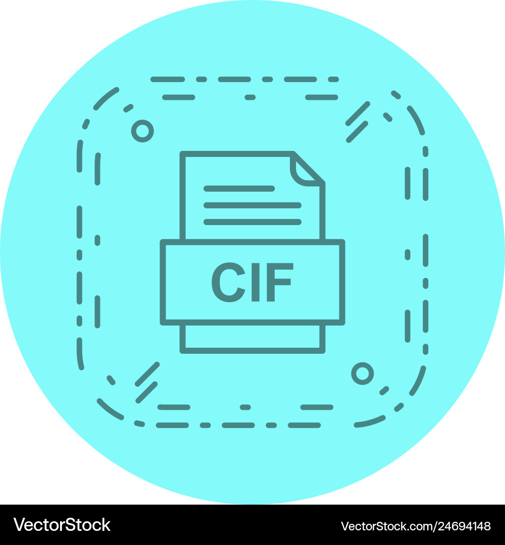 Cif file document icon Vector Image