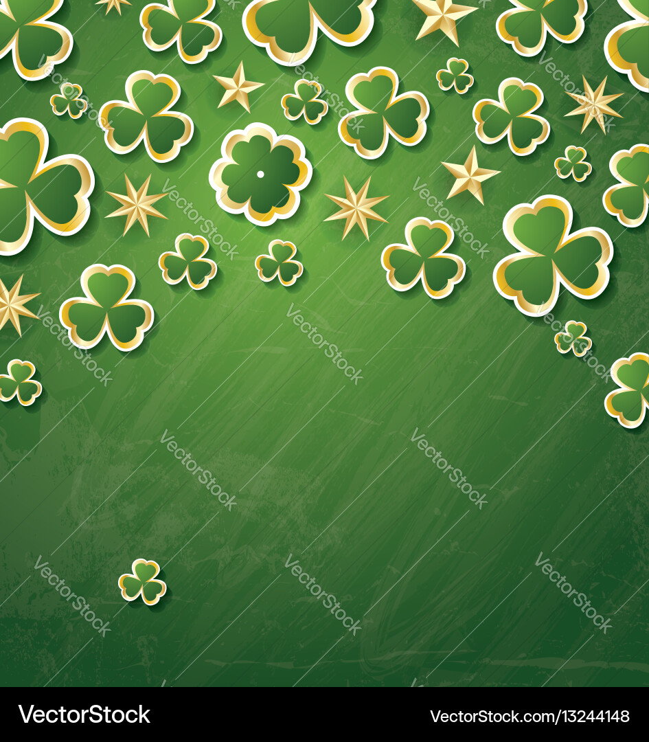 Clover pattern for st patricks day with copy vector image