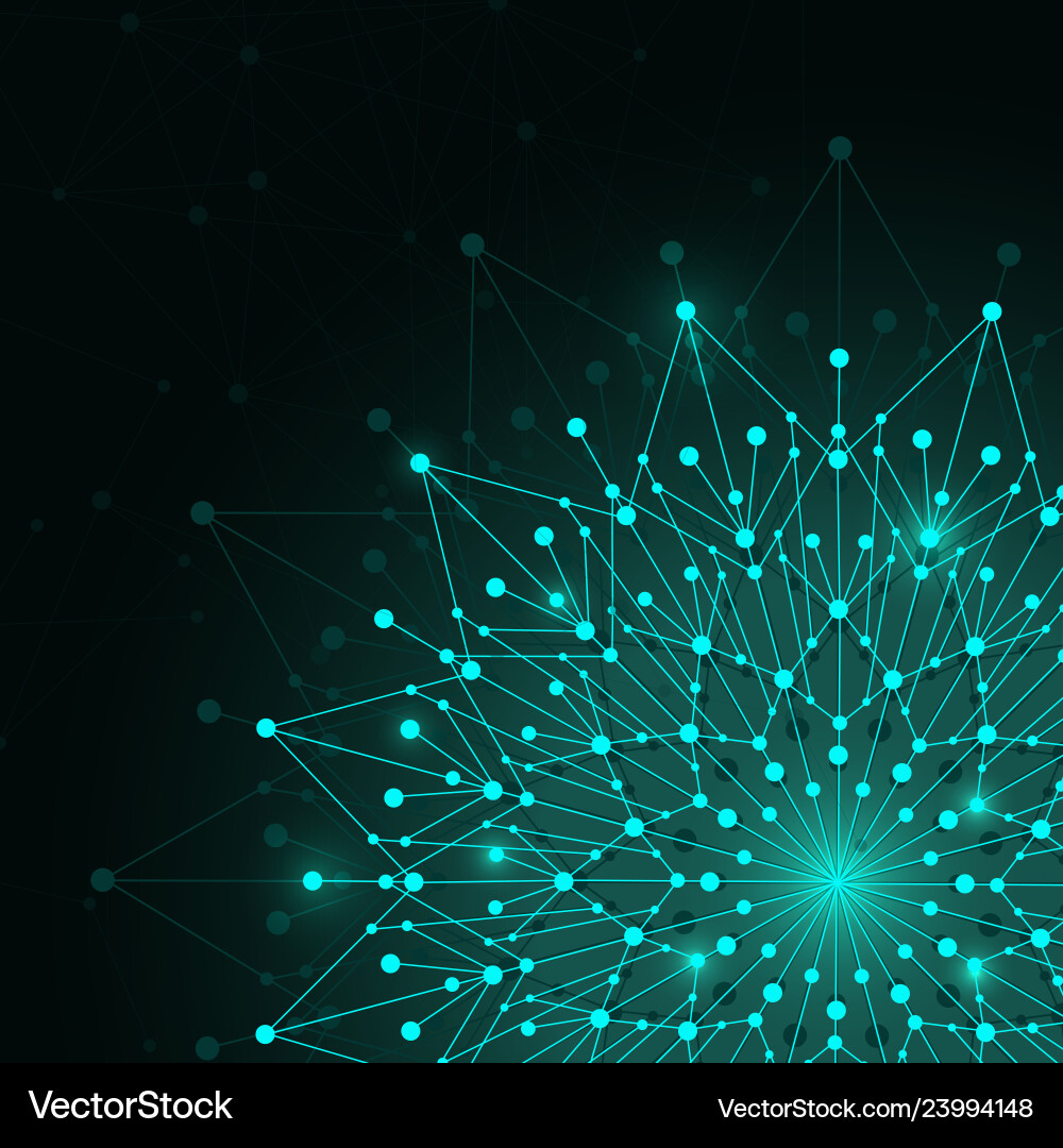 Geometric pattern with connected lines and dots Geometric pattern with connected lines and dots vector image