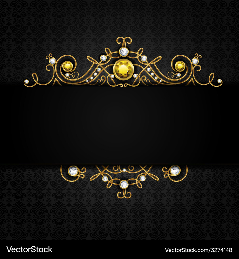 Jewellery black background vector image