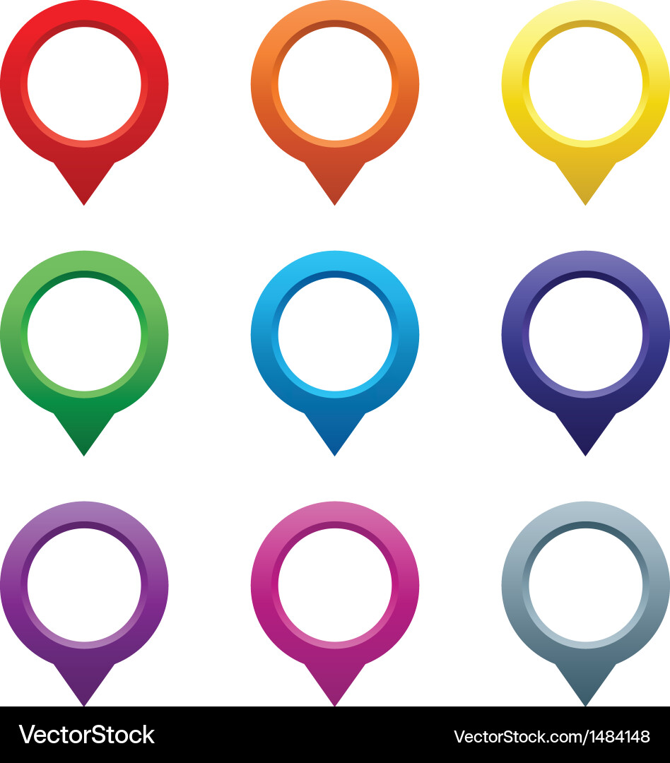 Kartenzeigersymbole Set vektorbild