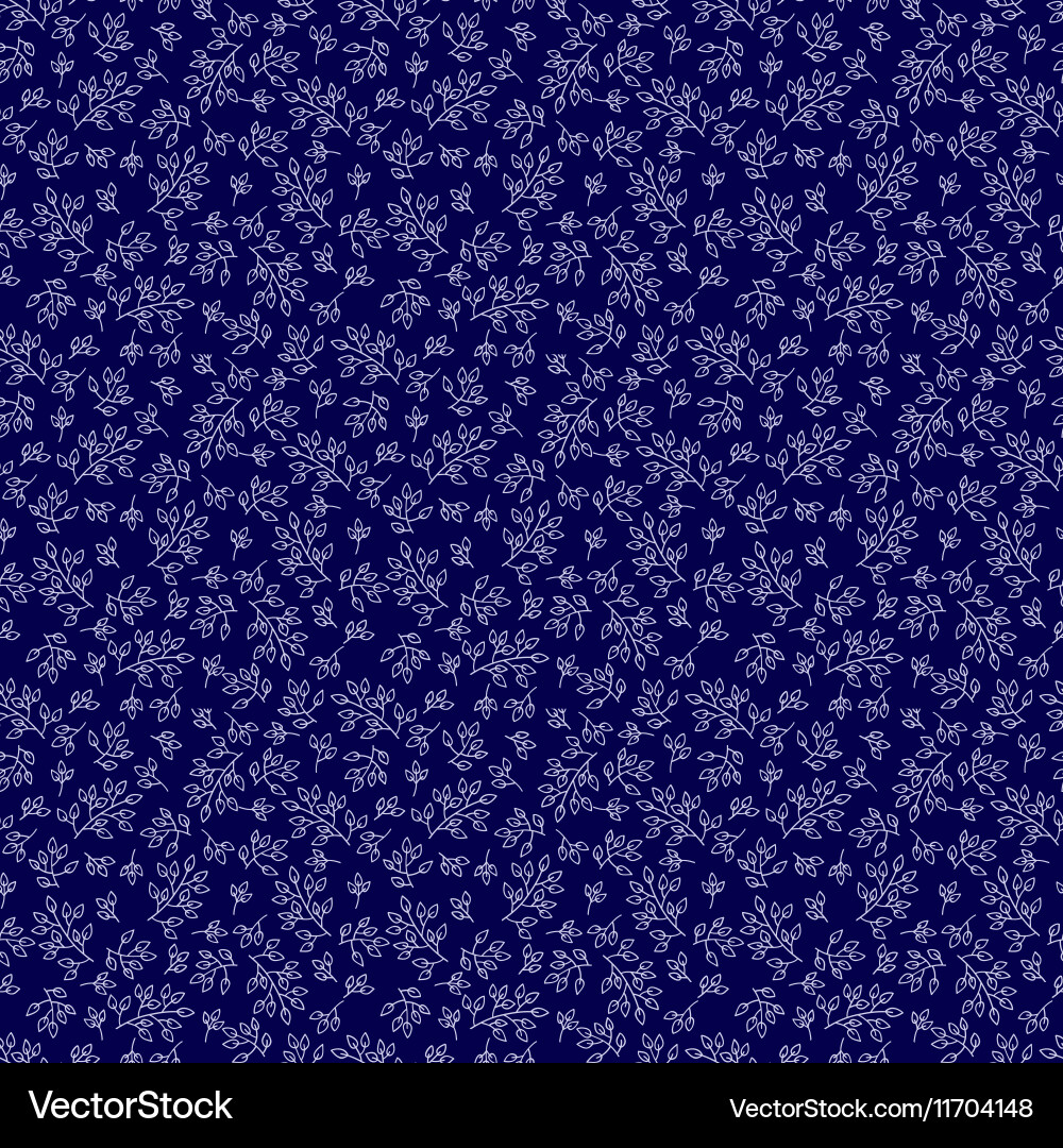 Leaves seamless pattern set vector image