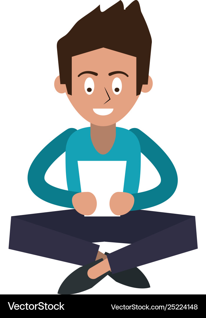 Man using cellphone Man using cellphone vector image