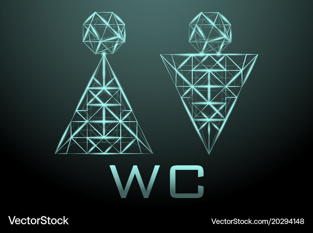 Polygonal abstract background image of a man Vector Image