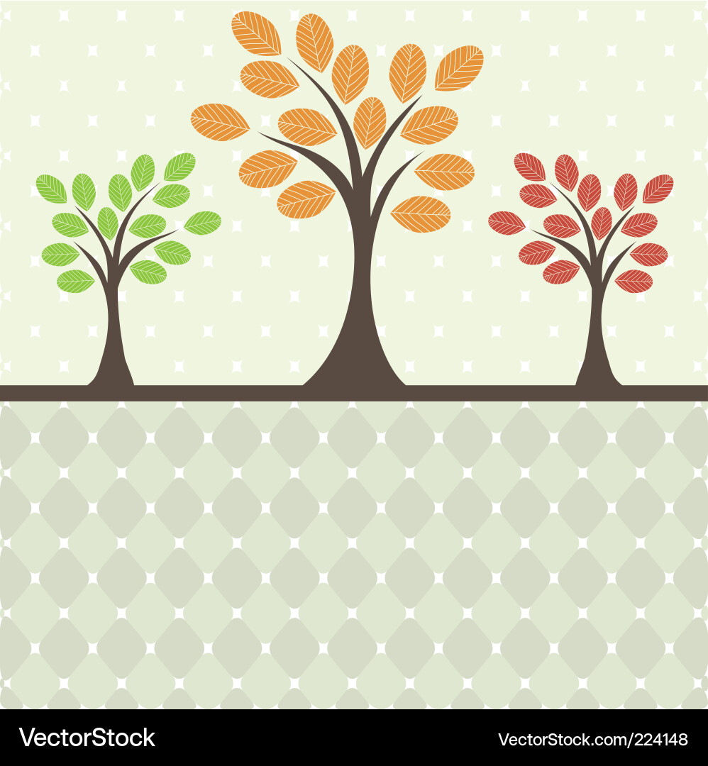 Retro Tree Pattern vector image