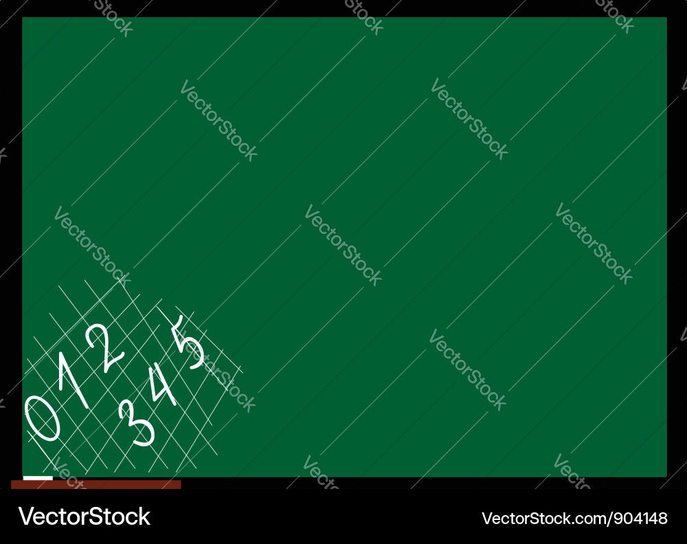 School board with numbers Vector Image