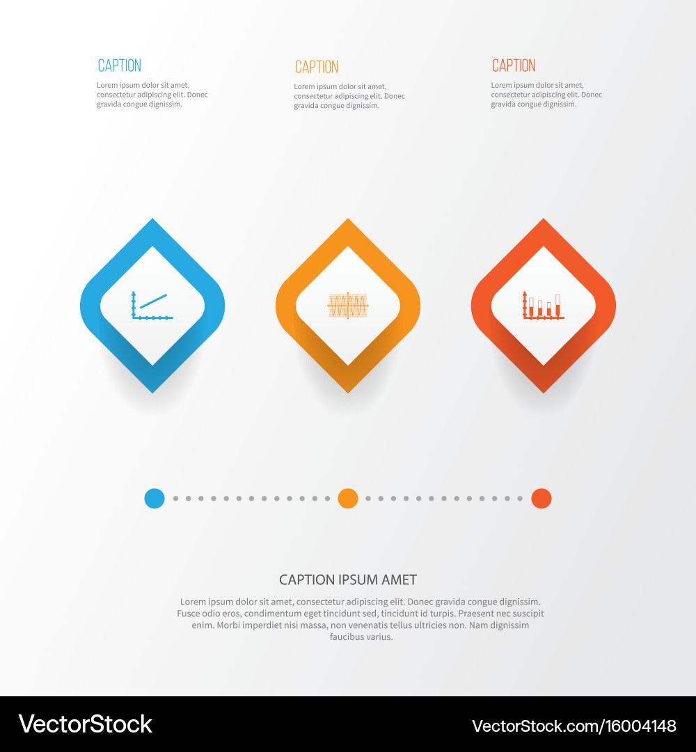 Set of graphs diagrams and statistics icons vector image