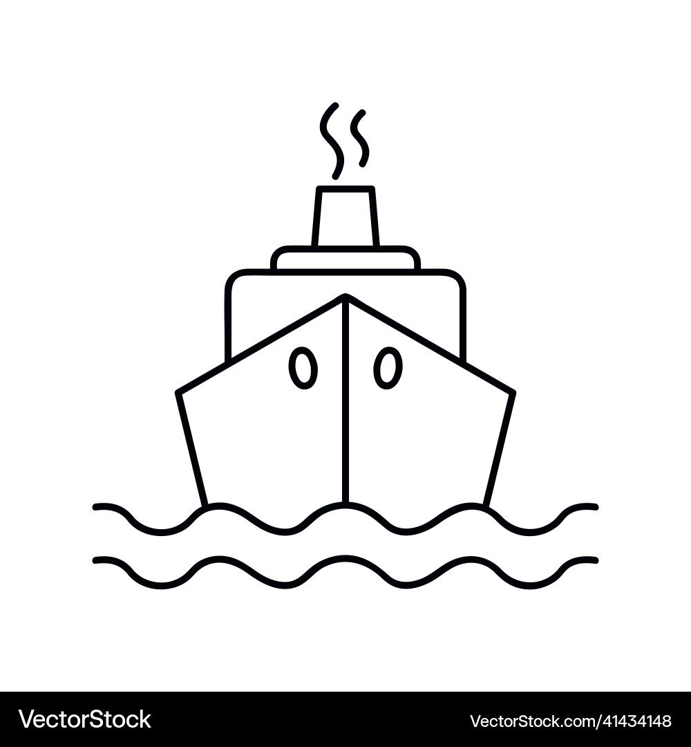 Ship liner line icon graphics a linear pattern Ship liner line icon graphics a linear pattern vector image