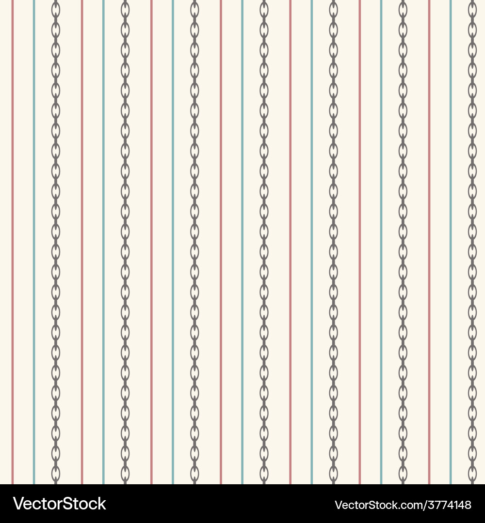 Straight Line Pattern - Anchor Chain Vector Image