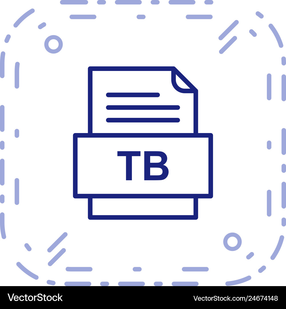 Tb file document icon vector image