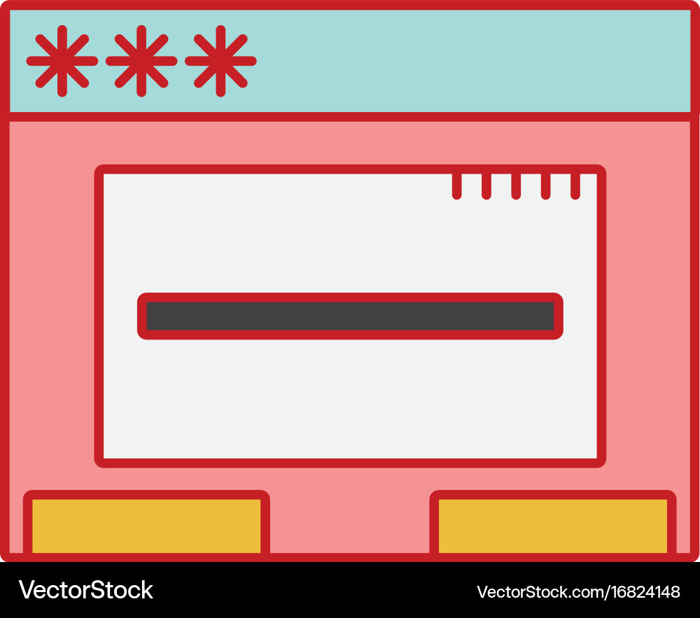 Window web technology element design vector image