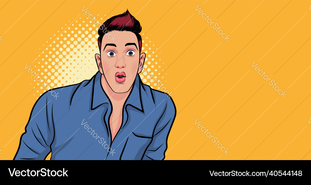 Wondering man confused expression Vector Image