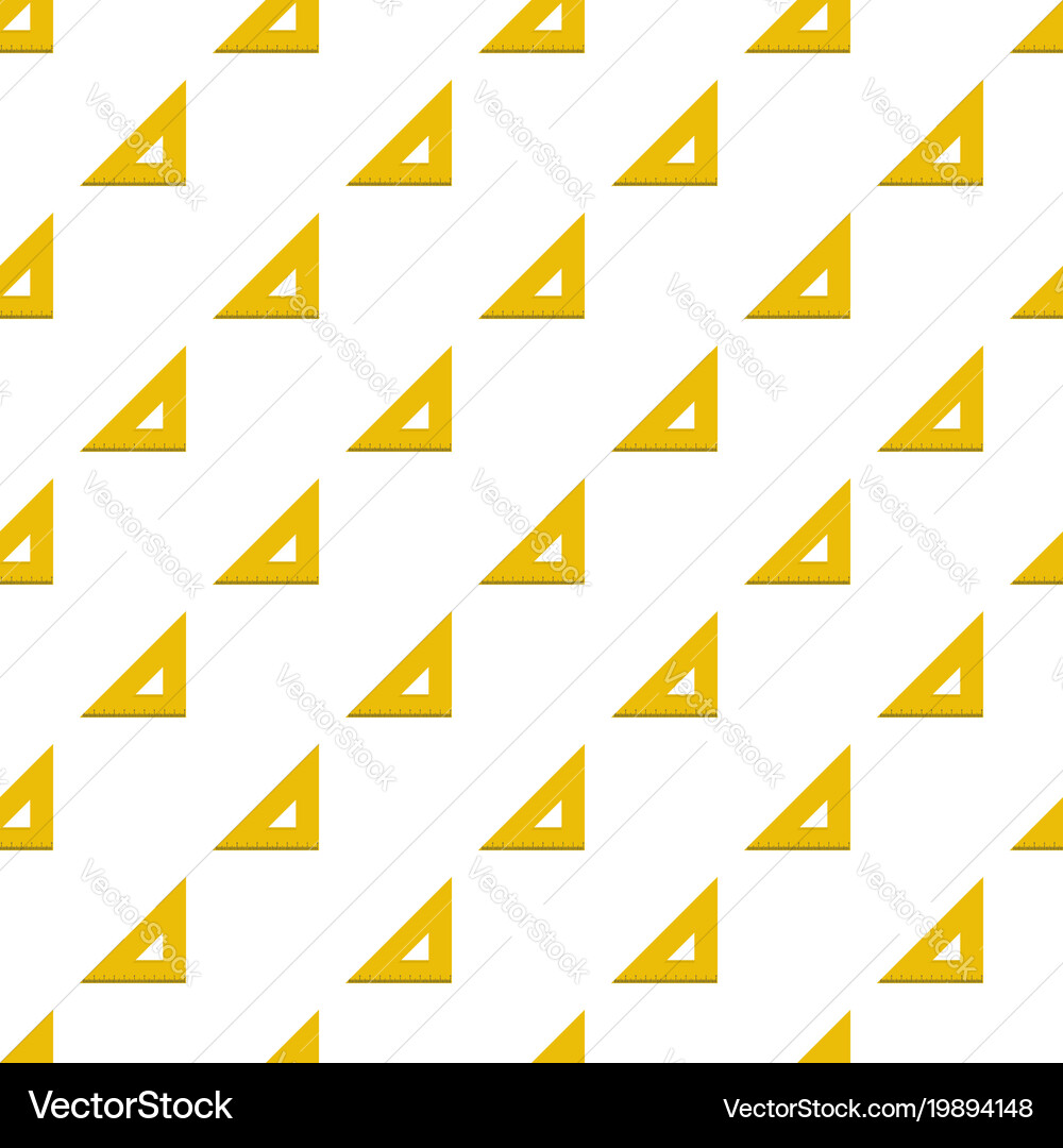 Yellow triangular ruler pattern seamless vector image