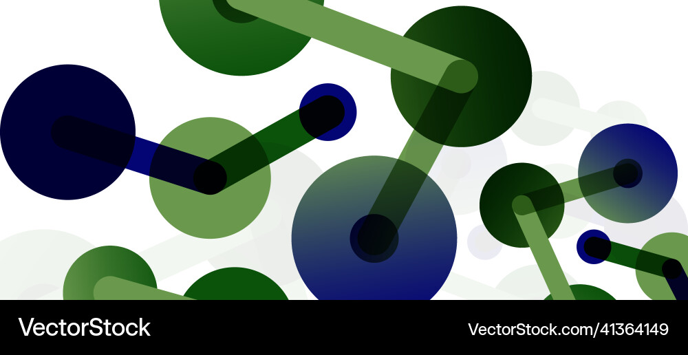 Abstract background round dots connected by lines Vector Image