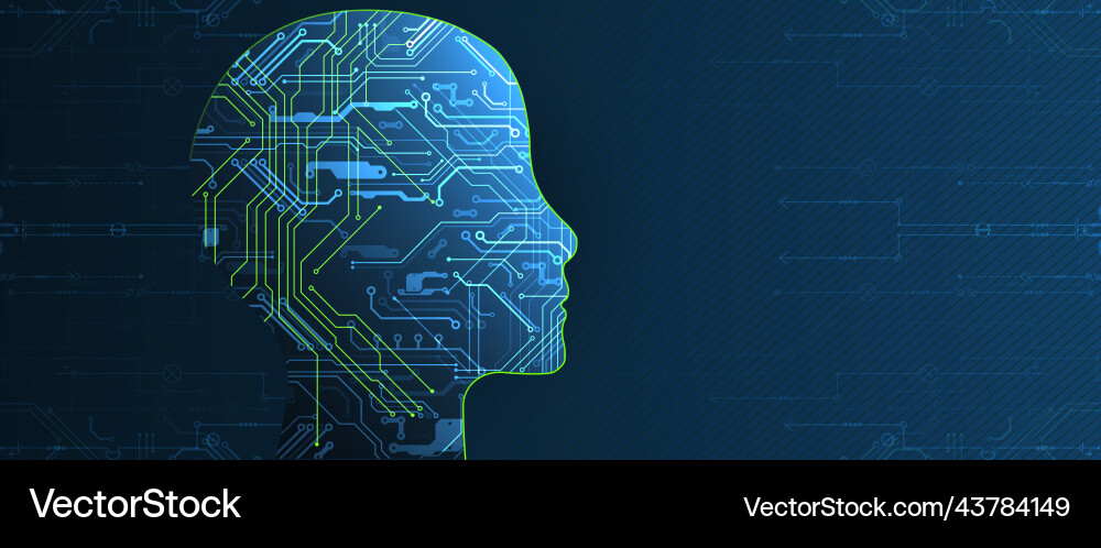 Artificial intelligence ai and big data concept Vector Image