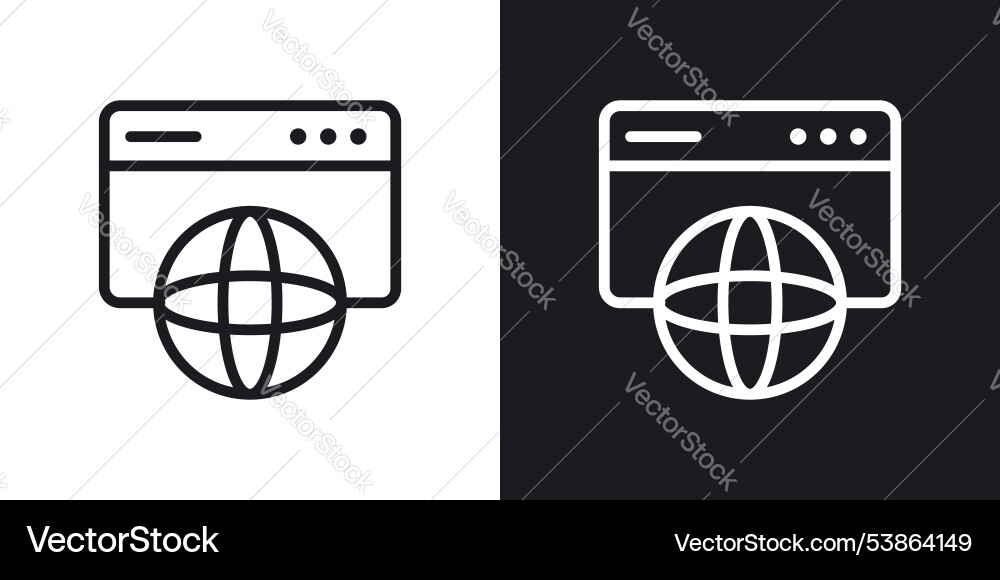 Browser icon set Vector Image