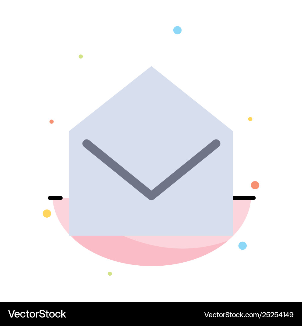 Business mail message open abstract flat color Business mail message open abstract flat color vector image
