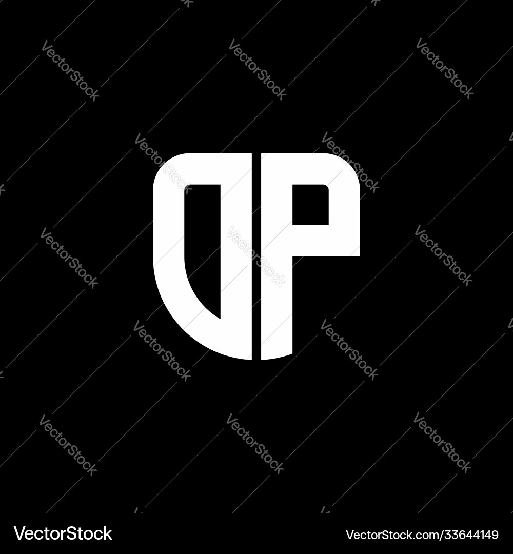 Dp logo monogram with circular shape shield Vector Image