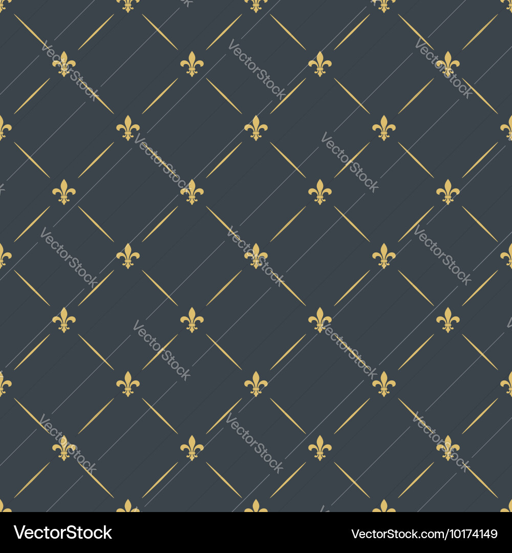 Fleur-de-Lis Royal Seamless Pattern vector image