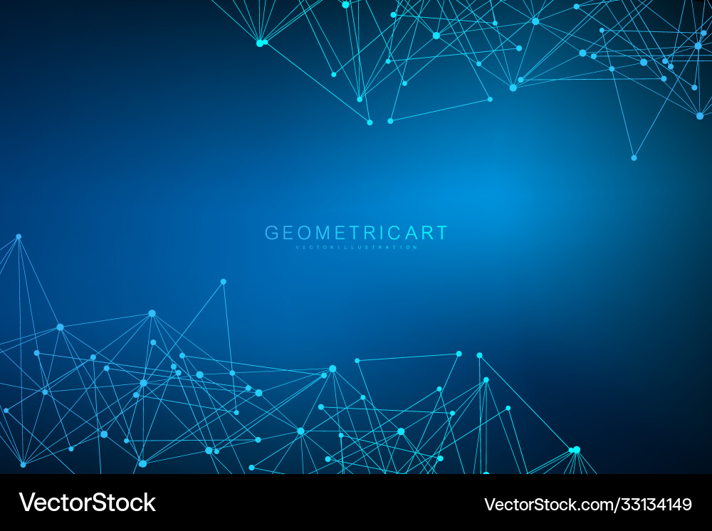 Geometric abstract background with connected line Geometric abstract background with connected line vector image