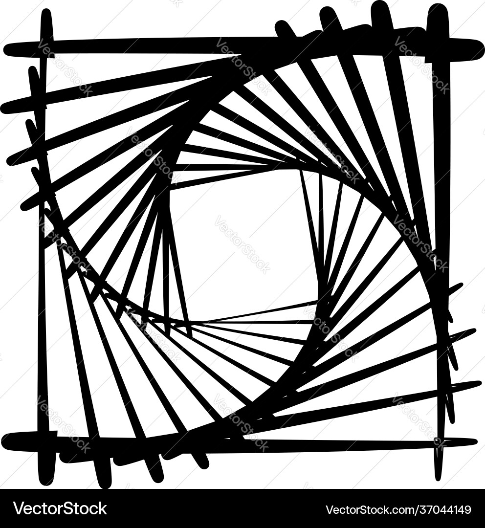 Geometric shape design element with inward Geometric shape design element with inward vector image